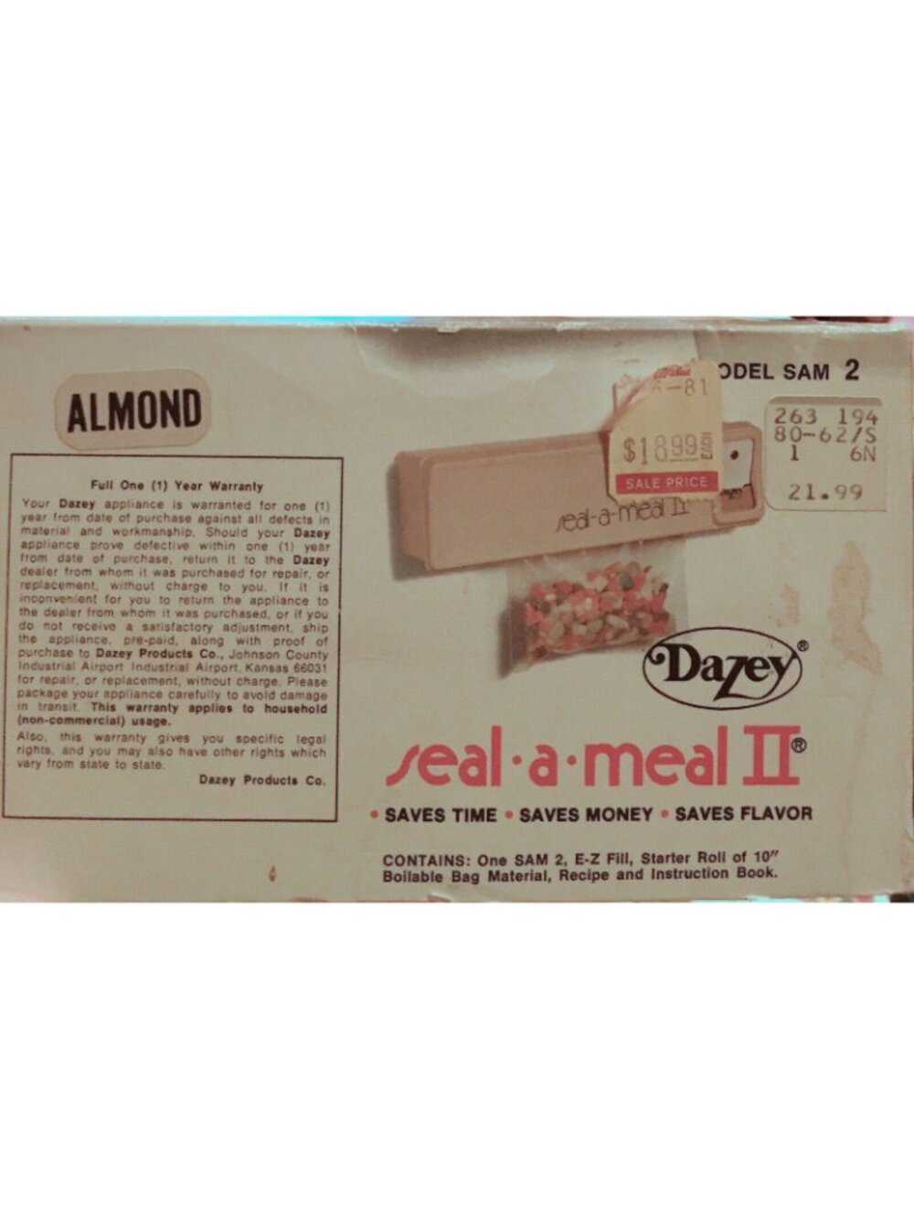 Vtg Dazey Seal A Meal 2 SAM Vacuum Sealer Food Preserver Recipe Book Instruction - Picture 7 of 9